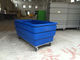 LLDPE 500L Plastic Industrial Laundry Trolley On Wheels With 2 Brakes